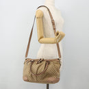 GUCCI Diamante Hand Bag Canvas 2way Beige Gold 247902 Auth ka4301-24