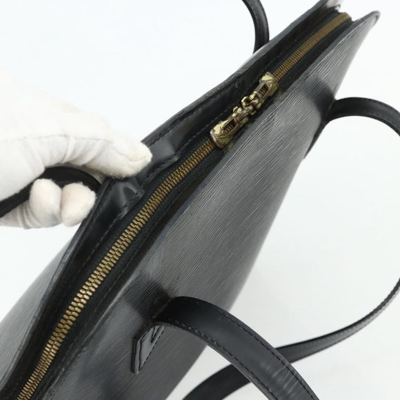LOUIS VUITTON Epi Lussac Shoulder Bag Black M52282 LV Auth ka4310