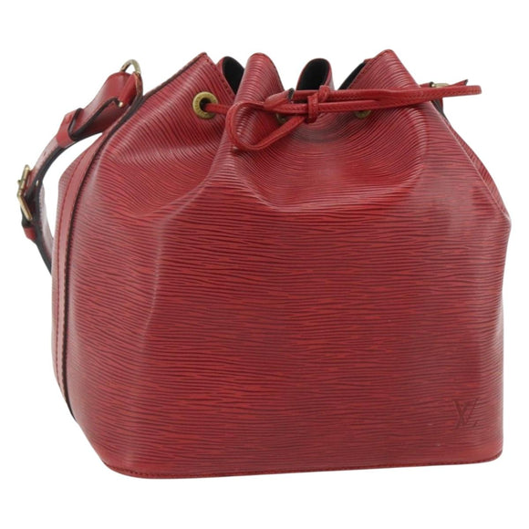 LOUIS VUITTON Epi Petit Noe Shoulder Bag Red M44107 LV Auth ka4311