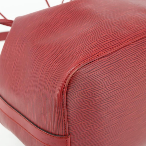 LOUIS VUITTON Epi Petit Noe Shoulder Bag Red M44107 LV Auth ka4311