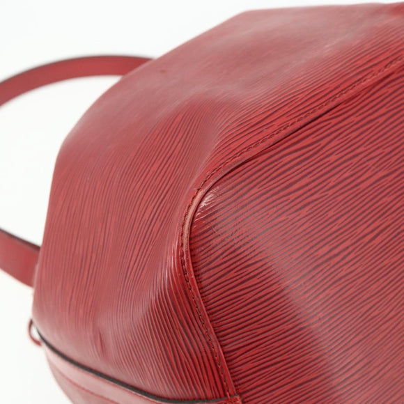 LOUIS VUITTON Epi Petit Noe Shoulder Bag Red M44107 LV Auth ka4311