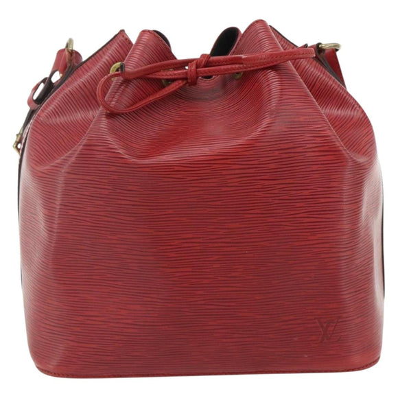 LOUIS VUITTON Epi Petit Noe Shoulder Bag Red M44107 LV Auth ka4311