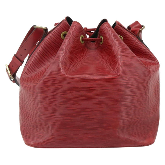 LOUIS VUITTON Epi Petit Noe Shoulder Bag Red M44107 LV Auth ka4311