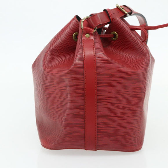 LOUIS VUITTON Epi Petit Noe Shoulder Bag Red M44107 LV Auth ka4311
