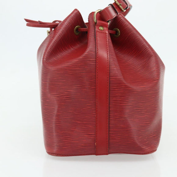 LOUIS VUITTON Epi Petit Noe Shoulder Bag Red M44107 LV Auth ka4311