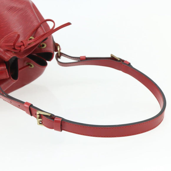 LOUIS VUITTON Epi Petit Noe Shoulder Bag Red M44107 LV Auth ka4311