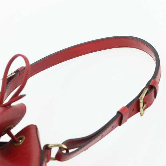 LOUIS VUITTON Epi Petit Noe Shoulder Bag Red M44107 LV Auth ka4311
