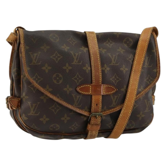 LOUIS VUITTON Monogram Saumur 30 Shoulder Bag M42256 LV Auth ka4312