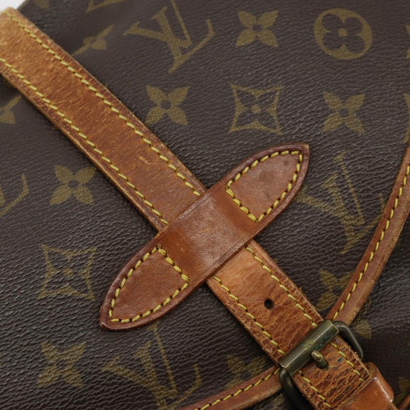 LOUIS VUITTON Monogram Saumur 30 Shoulder Bag M42256 LV Auth ka4312
