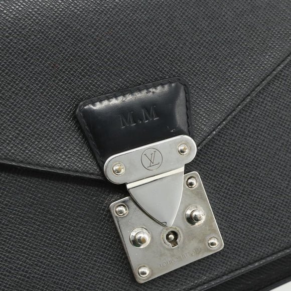 LOUIS VUITTON Taiga Monceau 28 Hand Bag SPO 2way Ardoise M32002 LV Auth ka4313
