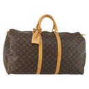 LOUIS VUITTON Monogram Keepall 55 Boston Bag M41424 LV Auth ka432-1