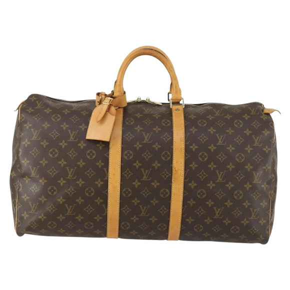 LOUIS VUITTON Monogram Keepall 55 Boston Bag M41424 LV Auth ka432
