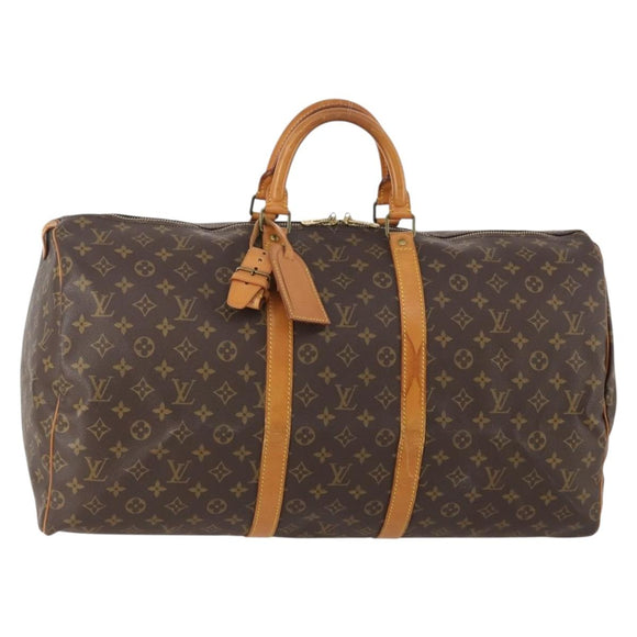 LOUIS VUITTON Monogram Keepall 55 Boston Tasche M41424 LV Auth ka4321