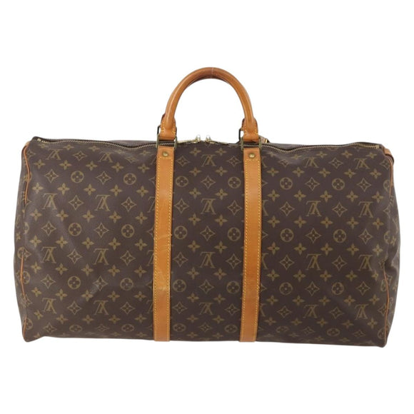 LOUIS VUITTON Monogram Keepall 55 Boston Bag M41424 LV Auth ka4321