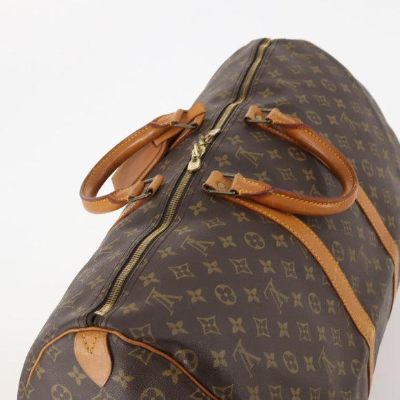 LOUIS VUITTON Monogram Keepall 55 Boston Tasche M41424 LV Auth ka4321