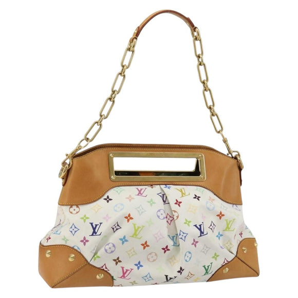 LOUIS VUITTON Monogram Multicolor Judy GM Shoulder Bag White M40253 Auth ka4325V