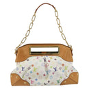 LOUIS VUITTON Monogram Multicolor Judy GM Shoulder Bag White M40253 Auth ka4325V-2