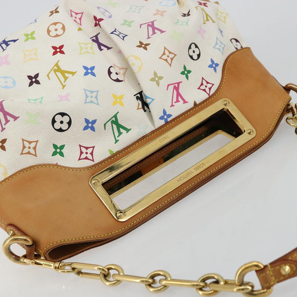LOUIS VUITTON Monogram Multicolor Judy GM Shoulder Bag White M40253 Auth ka4325V