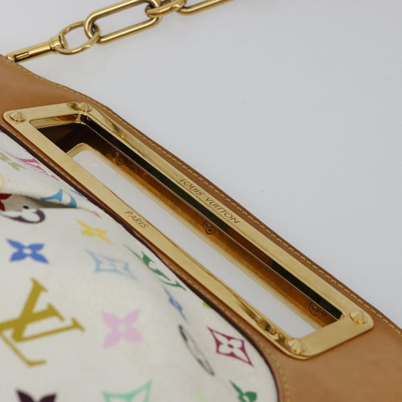 LOUIS VUITTON Monogram Multicolor Judy GM Shoulder Bag White M40253 Auth ka4325V