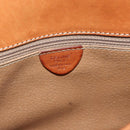 CELINE Macadam Canvas Shoulder Bag PVC Leather Brown Gold Auth ka4327-15
