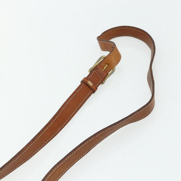 CELINE Macadam Canvas Shoulder Bag PVC Leather Brown Gold Auth ka4327