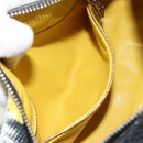 PRADA Chain Shoulder Bag Leather Black Yellow Auth ka4328M-24