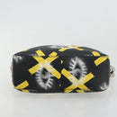 PRADA Chain Shoulder Bag Leather Black Yellow Auth ka4328M-5