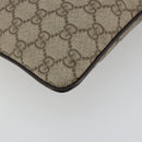 GUCCI GG Supreme Shoulder Bag PVC Beige Silver 141626 Auth ka4329-15