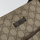 GUCCI GG Supreme Shoulder Bag PVC Beige Silver 141626 Auth ka4329-18