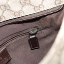 GUCCI GG Supreme Shoulder Bag PVC Beige Silver 141626 Auth ka4329-22