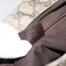 GUCCI GG Supreme Shoulder Bag PVC Beige Silver 141626 Auth ka4329-12