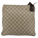 GUCCI GG Supreme Shoulder Bag PVC Beige Silver 141626 Auth ka4329-2