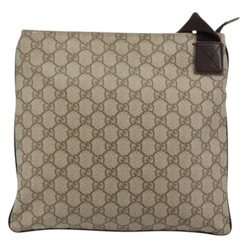 GUCCI GG Supreme Shoulder Bag PVC Beige Silver 141626 Auth ka4329 - 0