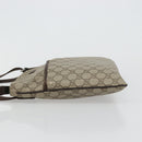 GUCCI GG Supreme Shoulder Bag PVC Beige Silver 141626 Auth ka4329-4