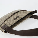GUCCI GG Supreme Shoulder Bag PVC Beige Silver 141626 Auth ka4329-6