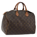LOUIS VUITTON Monogram Speedy 35 Hand Bag M41524 LV Auth ka433-1