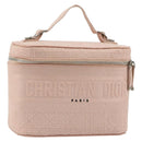 Christian Dior Vanity Hand Bag Canvas Pink Silver Auth ka4333A-1
