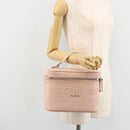 Christian Dior Vanity Hand Bag Canvas Pink Silver Auth ka4333A-25