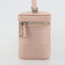 Christian Dior Vanity Hand Bag Canvas Pink Silver Auth ka4333A-5