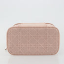 Christian Dior Vanity Hand Bag Canvas Pink Silver Auth ka4333A-9