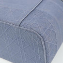 Christian Dior Vanity Hand Bag Canvas Blue Silver Auth ka4334A-15
