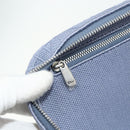 Christian Dior Vanity Hand Bag Canvas Blue Silver Auth ka4334A-19