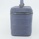 Christian Dior Vanity Hand Bag Canvas Blue Silver Auth ka4334A-3