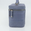 Christian Dior Vanity Hand Bag Canvas Blue Silver Auth ka4334A-4