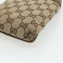 GUCCI GG Canvas Web Sherry Line Shoulder Bag Beige Red Green 141863 Auth ka4335-14