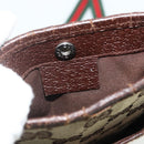 GUCCI GG Canvas Web Sherry Line Shoulder Bag Beige Red Green 141863 Auth ka4335-10