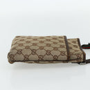 GUCCI GG Canvas Web Sherry Line Shoulder Bag Beige Red Green 141863 Auth ka4335-4
