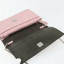 FENDI Chain Wallet Monster Shoulder Bag Leather Pink Silver Auth ka4337A-9