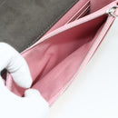 FENDI Chain Wallet Monster Shoulder Bag Leather Pink Silver Auth ka4337A-11