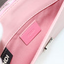 FENDI Chain Wallet Monster Shoulder Bag Leather Pink Silver Auth ka4337A-23
